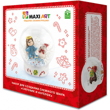 Купить набор для творчества maxi art "снежный шар" снеговик и ангелок ( id 17213868 )