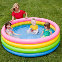 Купить надувной бассейн intex "радуга", 168*46 см ( id 2535127 )