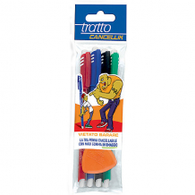 Купить шариковая ручка "пиши-стирай", 4 шт в блистере + дополнительный ластик в наборе. ( id 5107778 )