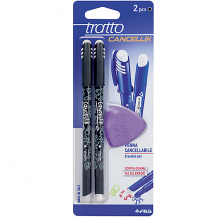 Купить шариковая ручка "пиши-стирай" 2 шт в блистере + дополнительный ластик, цвет черный. ( id 5107781 )