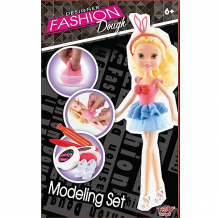 Купить набор для лепки с куклой fashion dough, блондинка в голубой юбке ( id 6867055 )