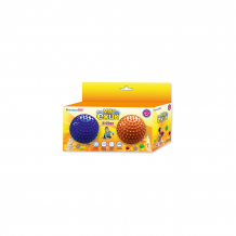 Купить набор мячей ёжиков, оранжевый и синий, 12 см, малышок ( id 6894023 )