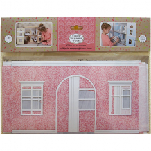 Купить набор для интерьера кукольного домика "обои и ламинат", розовый ( id 7089695 )