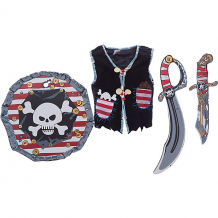 Купить набор для пирата, lion touch (жилет,щит,сабля,нож,крюк) ( id 7454190 )