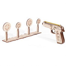 Купить сбоная модель wood trick "пистолет-резинкострел с мишенями" ( id 7980880 )