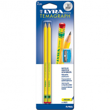 Купить чернографитные карандаши lyra с точилкой, 2 штуки ( id 8004709 )