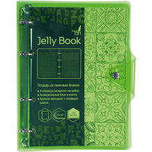 Купить тетрадь со сменными блоками канц-эксмо "jelly book" а5, 120 листов, неоново-салатовый ( id 8074892 )