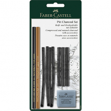 Купить набор угля и угольных карандашей faber-castell "pitt charcoal" 10 предметов, блистер ( id 8424179 )