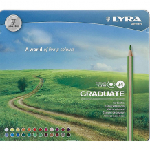Купить цветные карандаши lyra "graduate", 24 цвета ( id 8492959 )