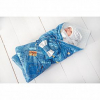 Комплект на выписку Джинс Slingme, цвет: синий комбинезон/одеяло/шапка/снуд/бант 90 х 90 см ( ID 12797650 )