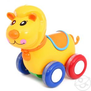 Купить каталка игруша лев, цвет: желтый, 14.5 см ( id 10178820 )