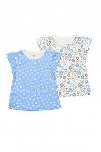 Купить комплект футболка 2 шт lucky child лавандовый пряник, цвет: белый/сиреневый ( id 10229736 )
