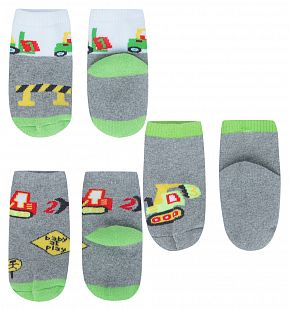 Купить носки 3 пары yo!, цвет: серый/салатовый ( id 10263278 )