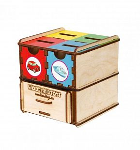 Купить развивающая игрушка woodland комодик-куб транспорт, 10 х 10 см ( id 10278617 )