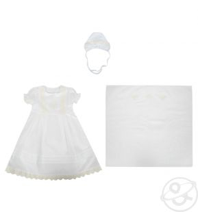 Купить крестильный набор рубашка/чепчик/пеленка lucky child, цвет: белый ( id 10337894 )