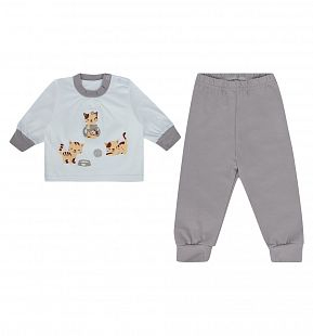 Купить пижама джемпер/брюки leo, цвет: серый ( id 10347494 )
