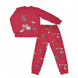 Купить пижама джемпер/брюки leo, цвет: коралловый ( id 10702742 )