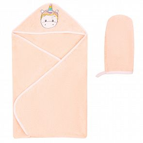 Купить комплект leader kids полотенце/рукавица 75 х 100 см, цвет: оранжевый ( id 12037738 )