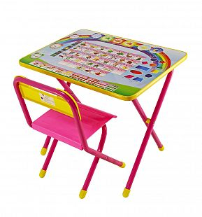 Купить набор детской мебели дэми алфавит, цвет: розовый ( id 240234 )