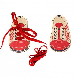 Купить шнуровка русские деревянные игрушки ботинки хохлома ( id 3826735 )