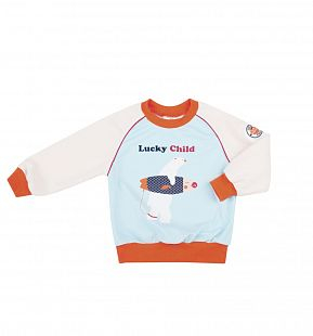 Купить джемпер lucky child 40428, цвет: голубой/бежевый ( id 6059185 )