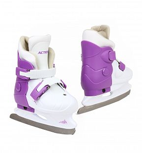 Купить коньки фигурные action sport pw-219 размер:33-36, цвет: белый/фиолетовый ( id 7356835 )