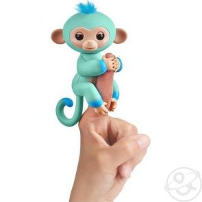Купить интерактивная игрушка fingerlings обезьянка едди голубой ( id 8211811 )