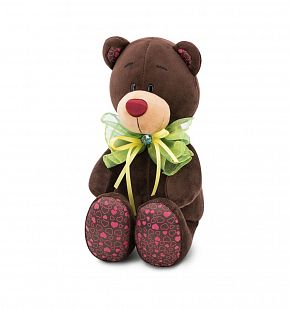 Купить мягкая игрушка orange медведь зелёный бант choco&milk 20 см ( id 8749171 )