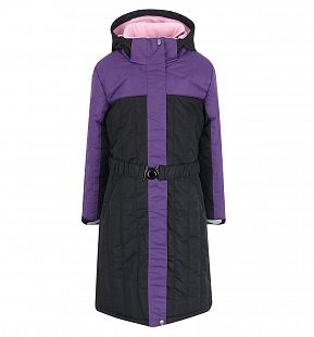Купить пальто dudelf, цвет: черный/фиолетовый ( id 9244501 )