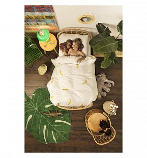 Купить комплект постельного белья snurk обезьянка, цвет: желтый/белый 2 предмета ( id 9614745 )