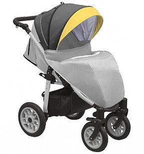 Купить прогулочная коляска camarelo eos, цвет: серый-желтый ( id 9805923 )