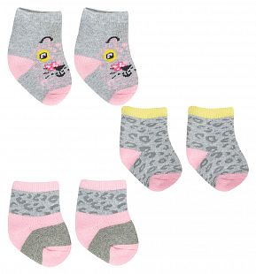 Купить носки yo!, цвет: серый/розовый ( id 9816702 )