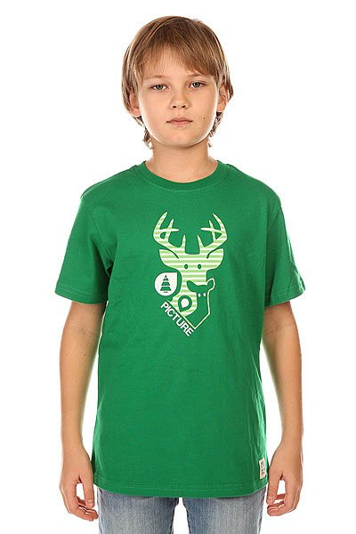 Купить футболка детская picture organic dear dark green зеленый ( id 1132435 )