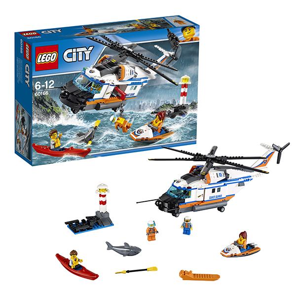 Купить lego city 60166 конструктор лего город сверхмощный спасательный вертолёт