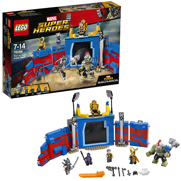 Купить lego super heroes 76088 конструктор лего супер герои тор против халка: бой на арене