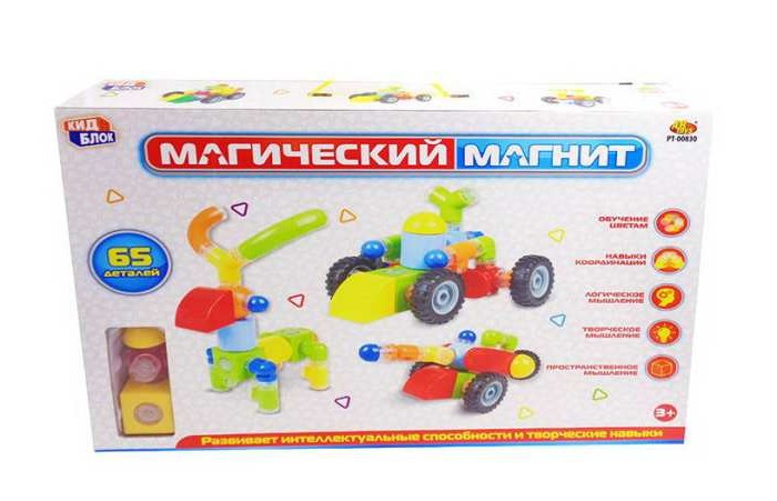 Купить конструктор abtoys магический магнит (65 деталей) pt-00830