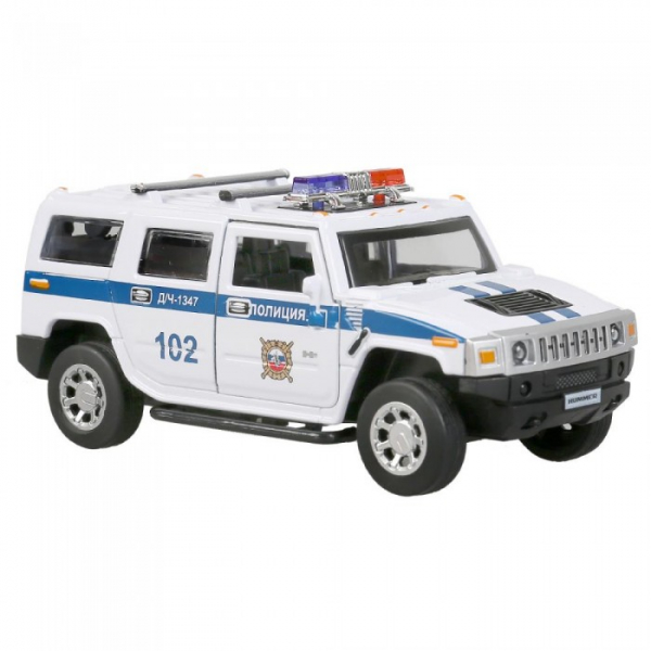 Купить технопарк машина металлическая hummer h2 полиция hum2-12slpol-wh