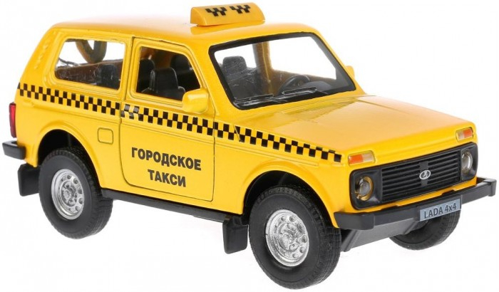 Купить технопарк машина металлическая lada 4x4 такси 12 см lada4x4-t