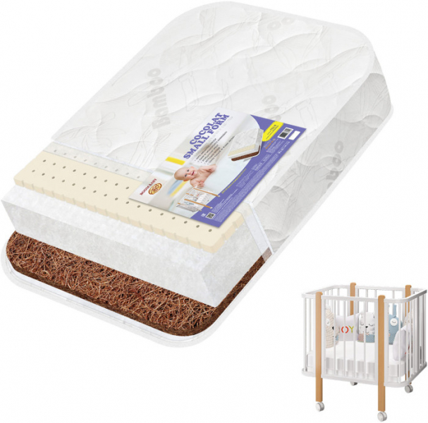 Купить матрас boombaby cocolat small form 90х70х12 см ts-2-b