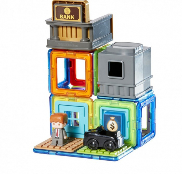 Купить конструктор magformers магнитный town set - bank (22 элемента) 717009