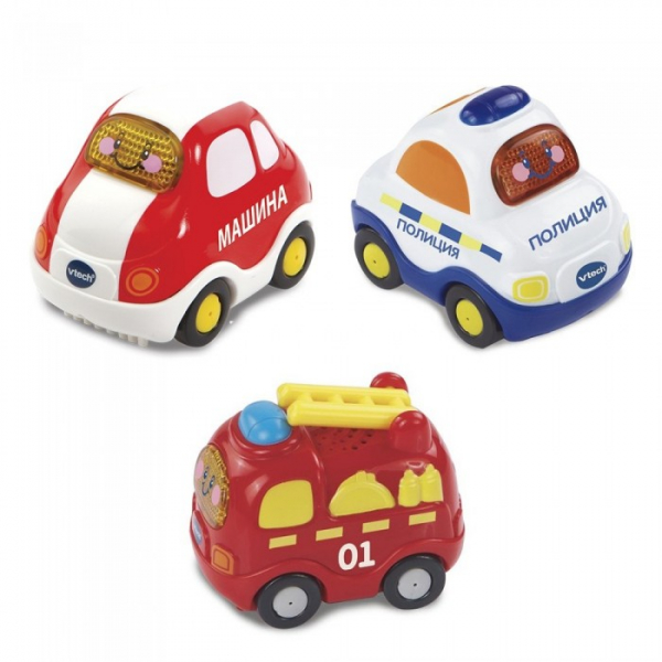 Купить vtech набор из 3 машинок toot-toot drivers 80-205866