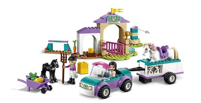 Купить конструктор lego friends тренировка лошади и прицеп для перевозки 41441