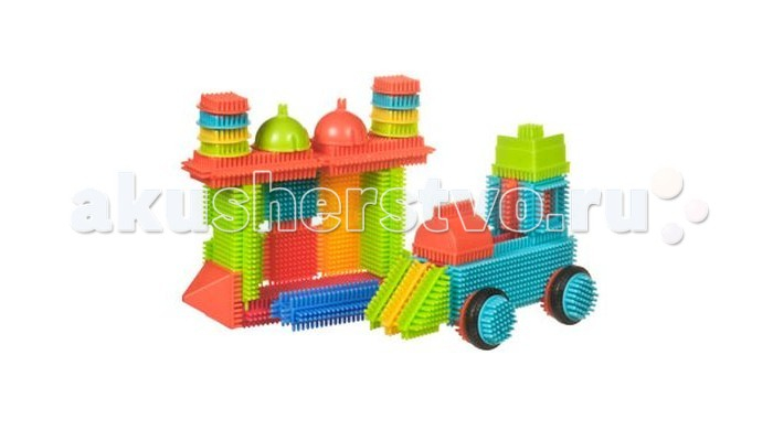 Купить конструктор bristle blocks игольчатый в ведерке 50 деталей 68163