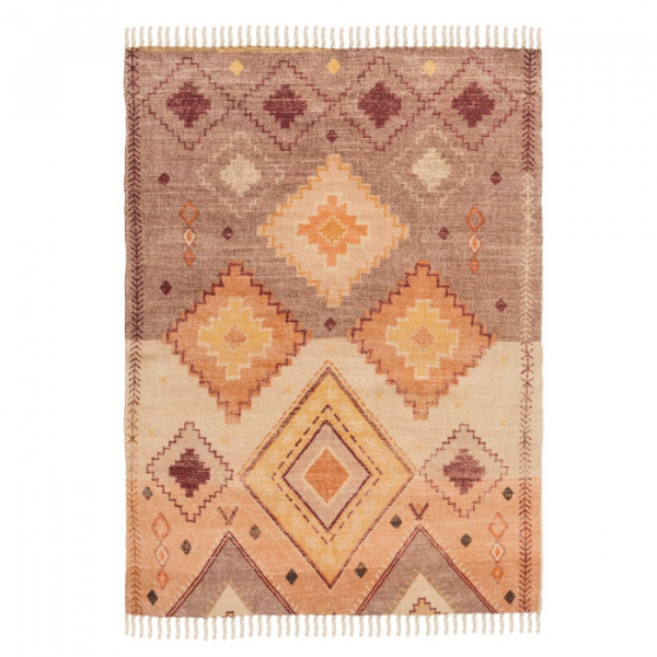 Купить tkano ковер с контрастным этническим орнаментом и бахромой ethnic 180x120 см tk21-dr0001