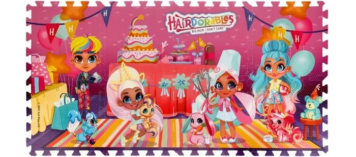 Купить игровой коврик играем вместе пазл hairdorable (8 сегментов) fs-hdr