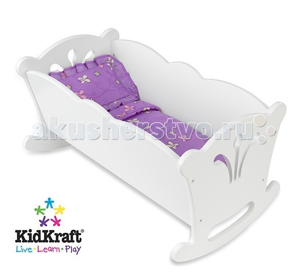 Купить кроватка для куклы kidkraft качалка с бельем 60101_ke