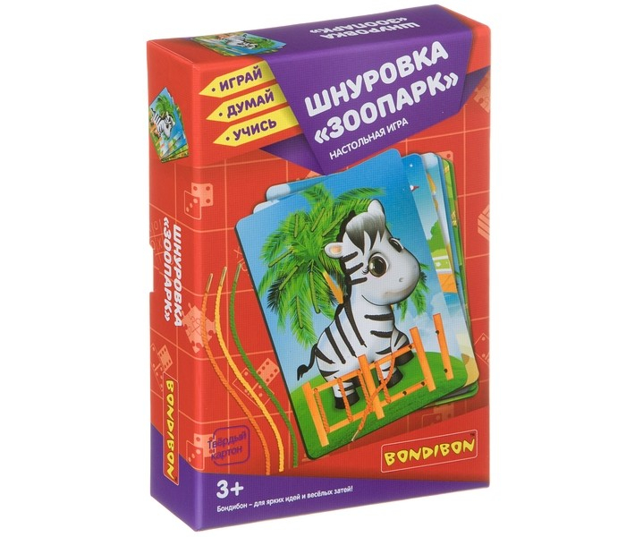 Купить развивающая игрушка bondibon шнуровка зоопарк вв4248