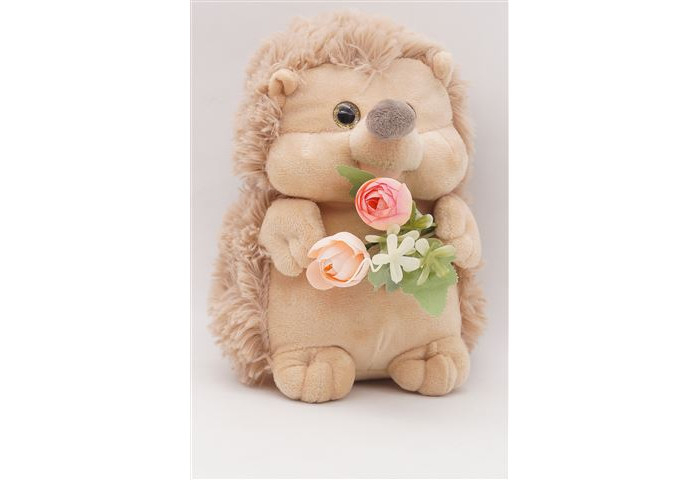 Купить мягкая игрушка unaky soft toy ежик златон с букетиком камелий 22 см 0913222-231m