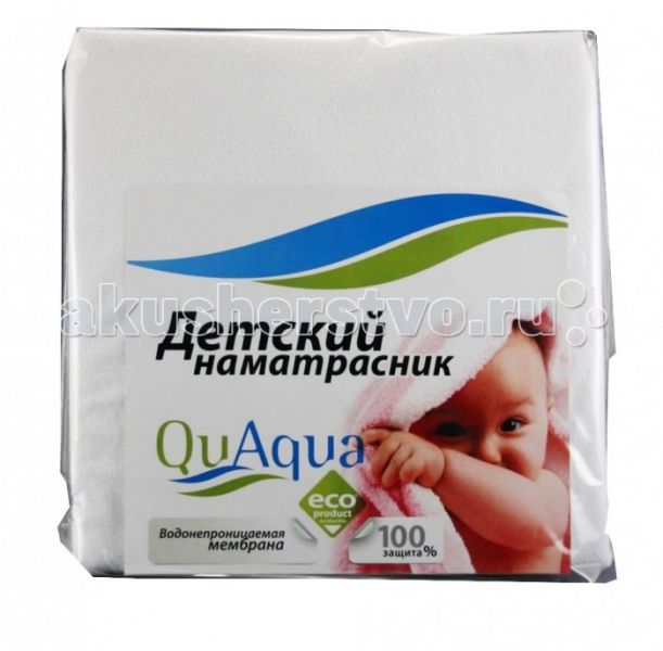 Купить qu aqua непромокаемый наматрасник на резинках по углам jersey (хлопок) 120х60 