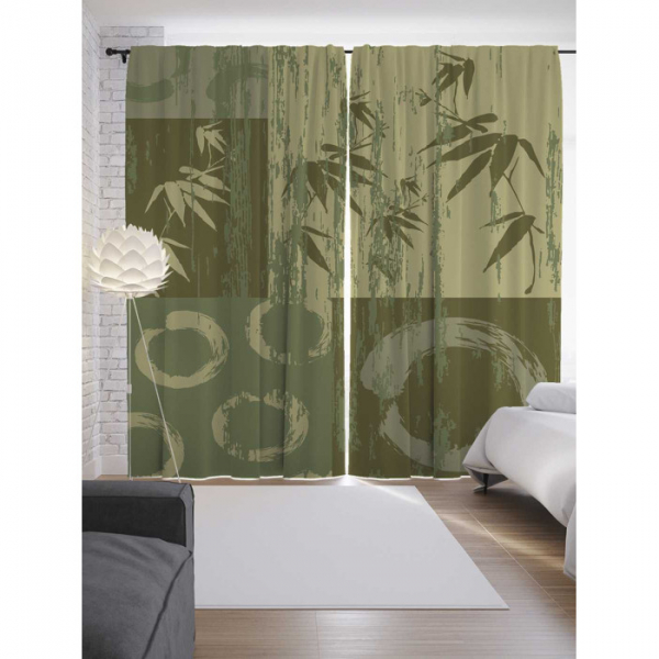 Купить joyarty шторы с фотопечатью травянистые узоры из сатена 290х265 см p_15786_145x265